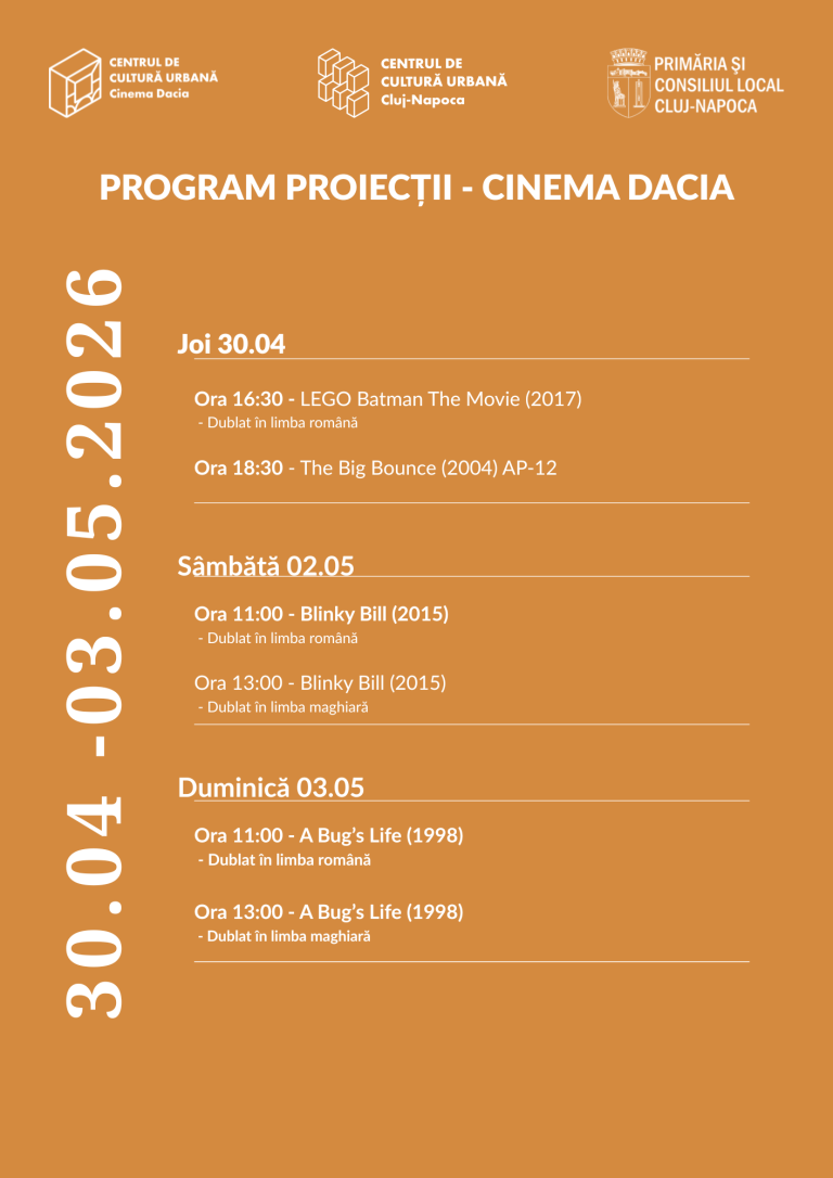 Program Proiecții - CINEMA DACIA